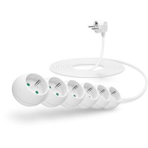 CONNECT IT 230 V hosszabbító, 6 aljzat, 5 m, fehér kép