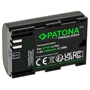 PATONA Canon LP-E6 kompatibilis, 2400 mAh, Li-Ion Premium kép
