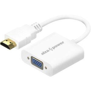 AlzaPower HDMI (M) to VGA (F) 0, 18m, fehér kép
