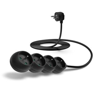 CONNECT IT hosszabbító 230 V, 4 aljzat, 3 m, fekete kép
