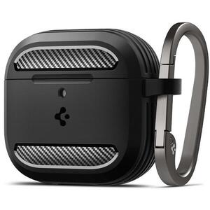Spigen Rugged Armor, matte black - AirPods 4 tok kép