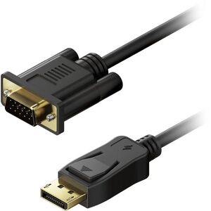 AlzaPower Core DisplayPort to VGA FullHD 1m - fekete kép