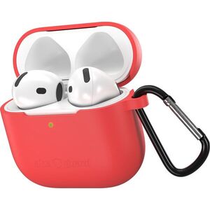 AlzaGuard Skinny Silicone Case Airpods 4 piros tok kép