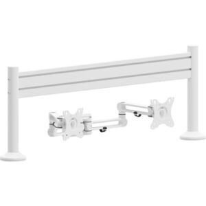 AlzaErgo Slatwall SWP110 sín fehér + SWDM210 tartóoszlopok fehér + SWAD510 tartók fehér kép