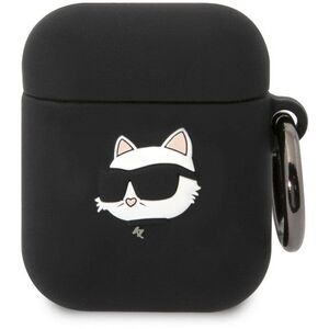 Karl Lagerfeld 3D Logo NFT Choupette Head Airpods 1/2 Black szilikon tok kép