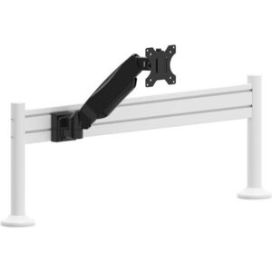 AlzaErgo Slatwall SWP110 fehér sín + SWDM210 fehér tartóoszlopok + SWAS430 fekete tartó kép