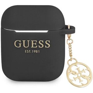 Guess 4G Charms Apple Airpods 1/2 Black szilikon tok kép