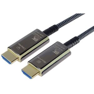 PremiumCord Ultra High Speed HDMI 2.1 Optikai üvegszálkábel, 8K/60Hz, aranyozott, 20m kép