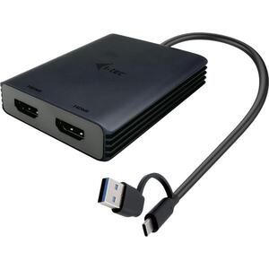 i-tec USB-A/USB-C Dual 4K HDMI Video Adapter kép