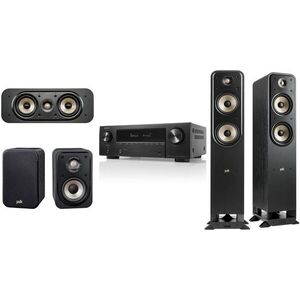 Denon AVR-X1800H DAB, fekete + Polk ES55 / ES30 / ES10 kép