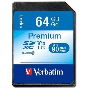 VERBATIM Premium SDXC 64GB UHS-I V10 U1 kép