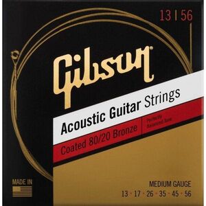 Gibson SAG-CBRW13 Coated 80/20 Bronze Acoustic Guitar Strings 13-56 Medium kép