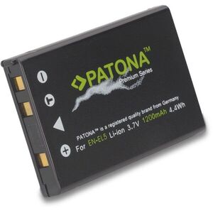 PATONA Nikon EN-EL5 kompatibilis, 1200 mAh, Li-Ion Premium kép
