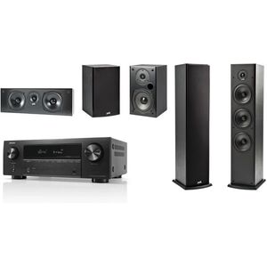 Denon AVR-X580BT Black + 2x Polk Audio T50 + Polk T30C + Polk T15 kép