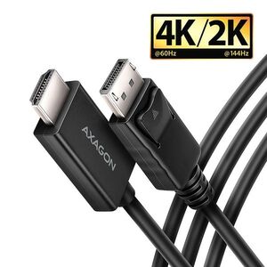 AXAGON RVD-HI20C2, DisplayPort to HDMI 2.0b kábel, 1, 8 m, 4K/60Hz, HDR10 kép