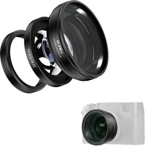 Freewell Fuji X100VI/X100V 2-in-2 Wide Angle & Macro Lens Black kép