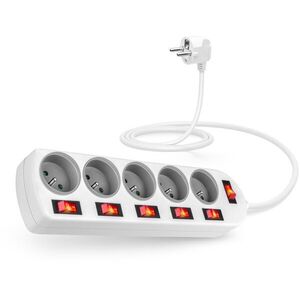 CONNECT IT, 5 aljzat, 2 m, kapcsolókkal kép