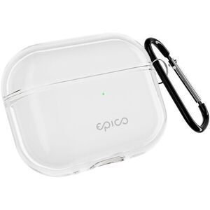 Epico AirPods Pro 3 fehér átlátszó szilikon tok + karabiner kép