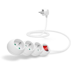 CONNECT IT hosszabbító 230V, 3 aljzat kapcsolóval, 1, 5m, fehér kép