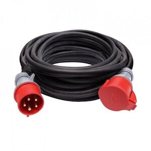 Solight hosszabbító vezeték - aljzat, 20 m, 400 V / 32 A, fekete, gumi kábel H05RR-F 5G 2, 5 mm2 kép