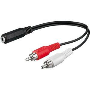 PremiumCord kábel 3.5mm jack-2xCINCH F/M 20cm kép