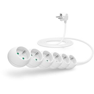 CONNECT IT 230 V hosszabbító, 6 aljzat, 3 m, fehér kép