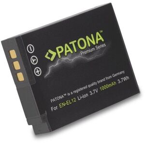 PATONA Nikon EN-EL12 kompatibilis, 1000 mAh, Li-Ion Premium kép