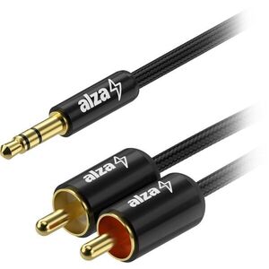AlzaPower AluCore 3.5mm Jack (M) to 2x RCA (M), 1m - fekete kép