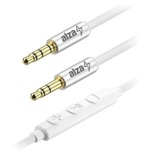 AlzaPower Alucore Audio 3, 5 mm Jack 4P-TRRS (M) to 3, 5 mm Jack (M), 1.5m - ezüst kép
