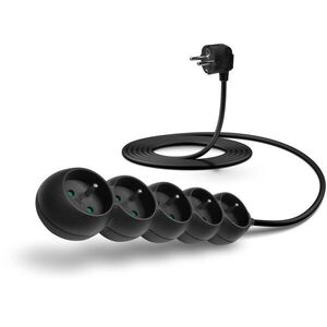 CONNECT IT hosszabbító 230 V, 5 aljzat, 3 m, fekete kép