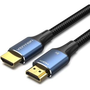 Vention Cotton Braided HDMI 2.1 Cable 8K 5m Blue Aluminum Alloy Type kép