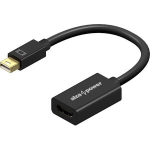 AlzaPower Core Mini DisplayPort (M) to HDMI (F) 4K 30Hz, fekete kép