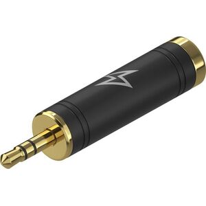 AlzaPower 3.5mm Jack (M) to 6.3mm Jack (F) Adapter, fekete kép