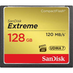 SANDISK Compact Flash Extreme 128 GB kép