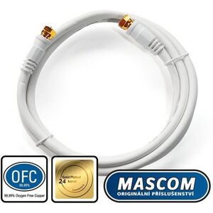 Mascom koaxiális kábel 7676-015W, F csatlakozó 1, 5 m kép
