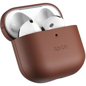 Epico Leather Case Airpods 4/4 (ANC) - barna kép