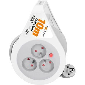 Solight kábeldob, hosszabbító 10 m, 3 aljzat, 3x 1, 5 mm2 kép