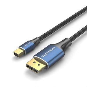 Vention Cotton Braided Mini DP Male to DP Male 8K HD Cable 2m Blue Aluminum Alloy Type kép