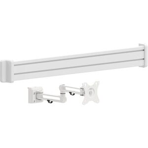 AlzaErgo Slatwall SWP110 fehér sín + SWMP220 fehér tartó + SWAS410 fehér tartó kép