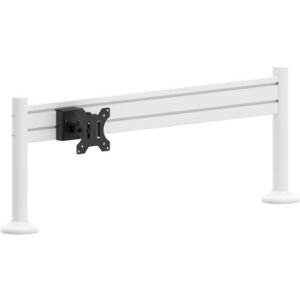 AlzaErgo Slatwall SWP110 fehér sín + SWDM210 fehér tartóoszlopok + SWAS420 fekete tartó kép