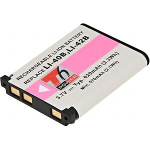 T6 power Olympus Li-40B, Li-42B, D-Li63, 620mAh, fekete kép