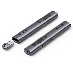 Vention Wireless PowerPoint Presentation Clicker with Green Laser Pointer, Gray kép