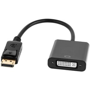 Lechpol Cabletech KOM0981 Kábeladapter DisplayPortról DVI-re, fekete kép