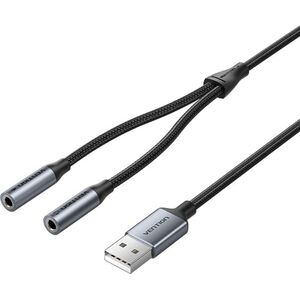 Vention 2-Port USB External Sound Card 0.25M Gray kép