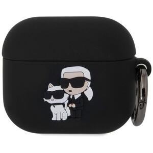 Karl Lagerfeld 3D Logo NFT Karl and Choupette szilikon tok az AirPods 3 készülékhez Black kép