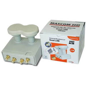 LNB Mascom Monoblock Quad MCM4QS01HD Gold 4.3° kép
