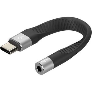 AlzaPower FlexCore USB-C (M) to 3, 5mm Jack (F) fekete kép