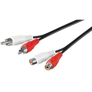 PremiumCord 2x cinch (M) - 2x cinch (F), 10m kép