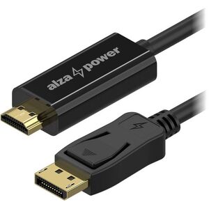 AlzaPower Core DisplayPort (M), HDMI (M) 4K 3 m, fekete kép