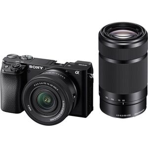 Sony Alpha A6100, fekete + E PZ 16–50 mm f/3, 5–5, 6 II + E 55–210 mm f/4, 5–6, 3 kép